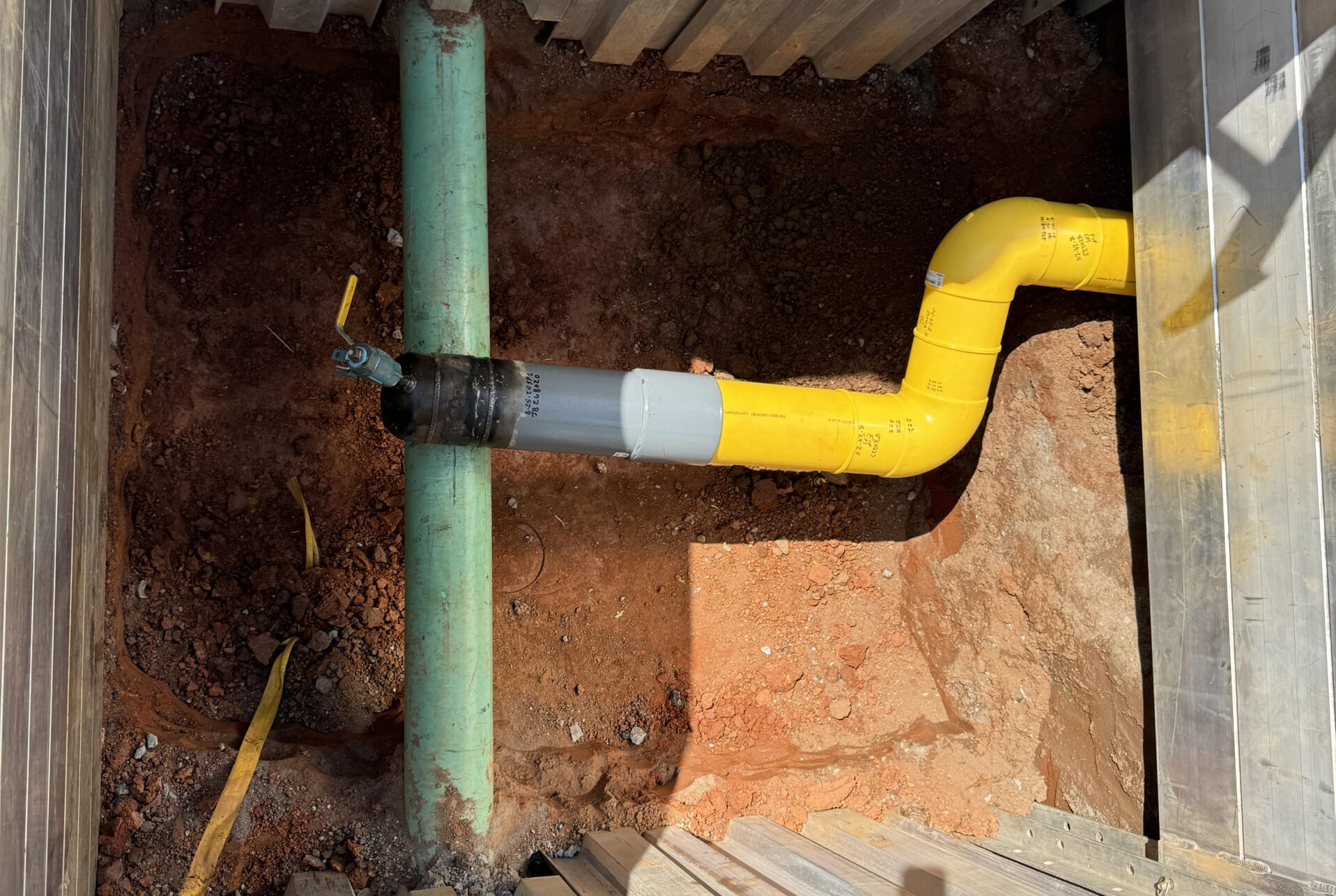 Gas line installation finished product