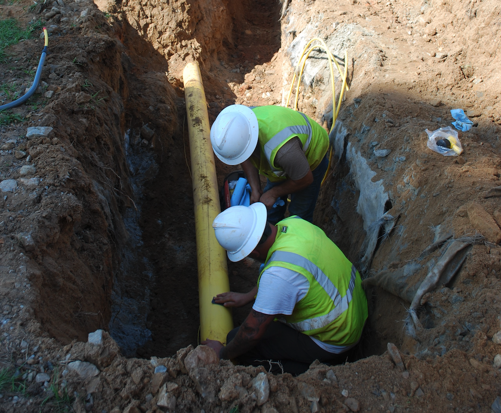 gas line installation